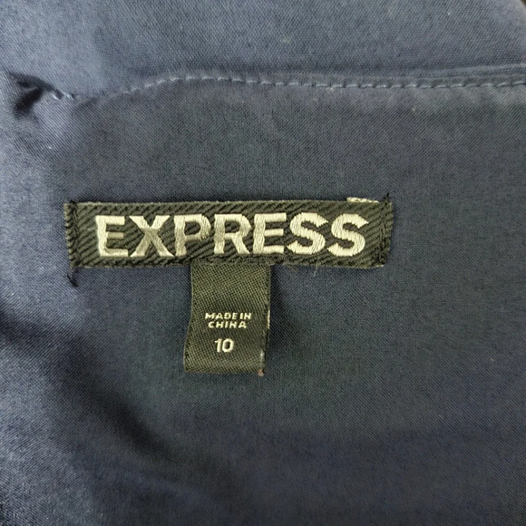 Express women's mini skirt size 10 navy blue fully lined - Picture 7 of 7